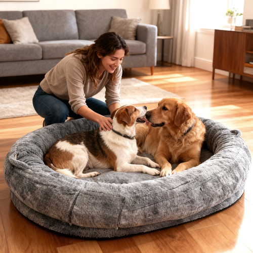 Xxl human dog - human, bed