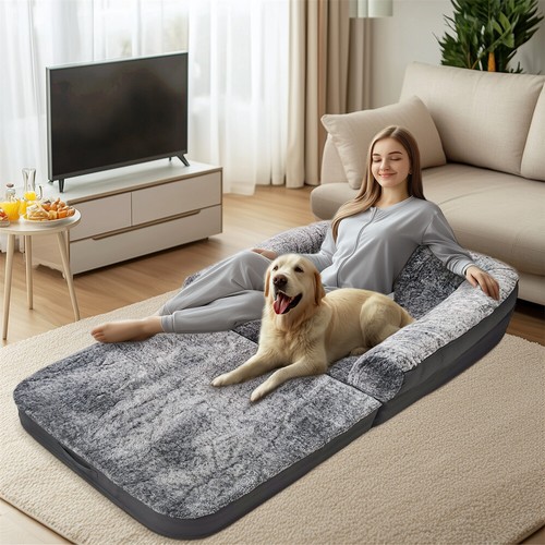 Large foldable human dog bed - human,